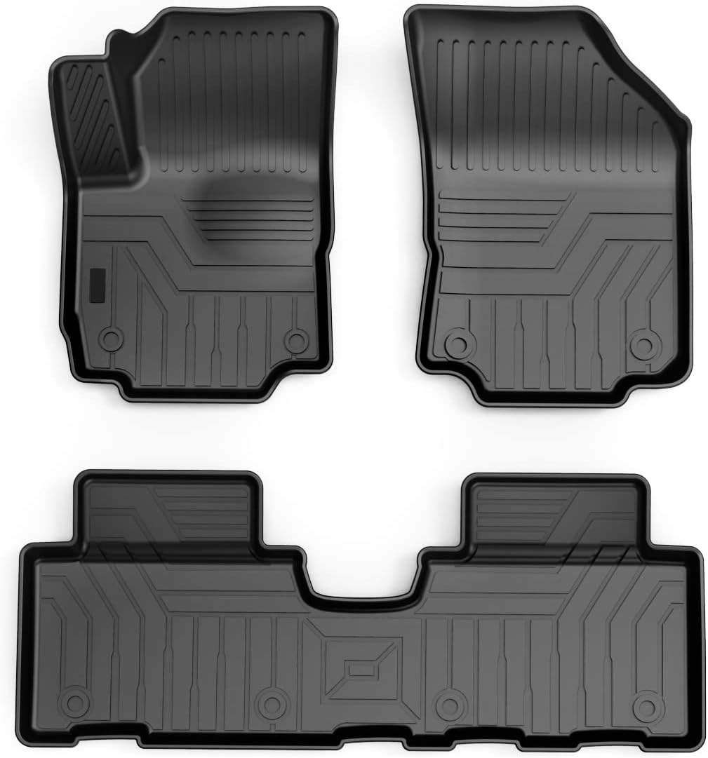 Custom Fit Floor Mats for Ford Escape 2022 2021 2020 No-Hybird (NOT Fit Hybrid Models) Floor Liner All Weather Car Mats 1st & 2nd Row Liners Full Set Black Non-Slip