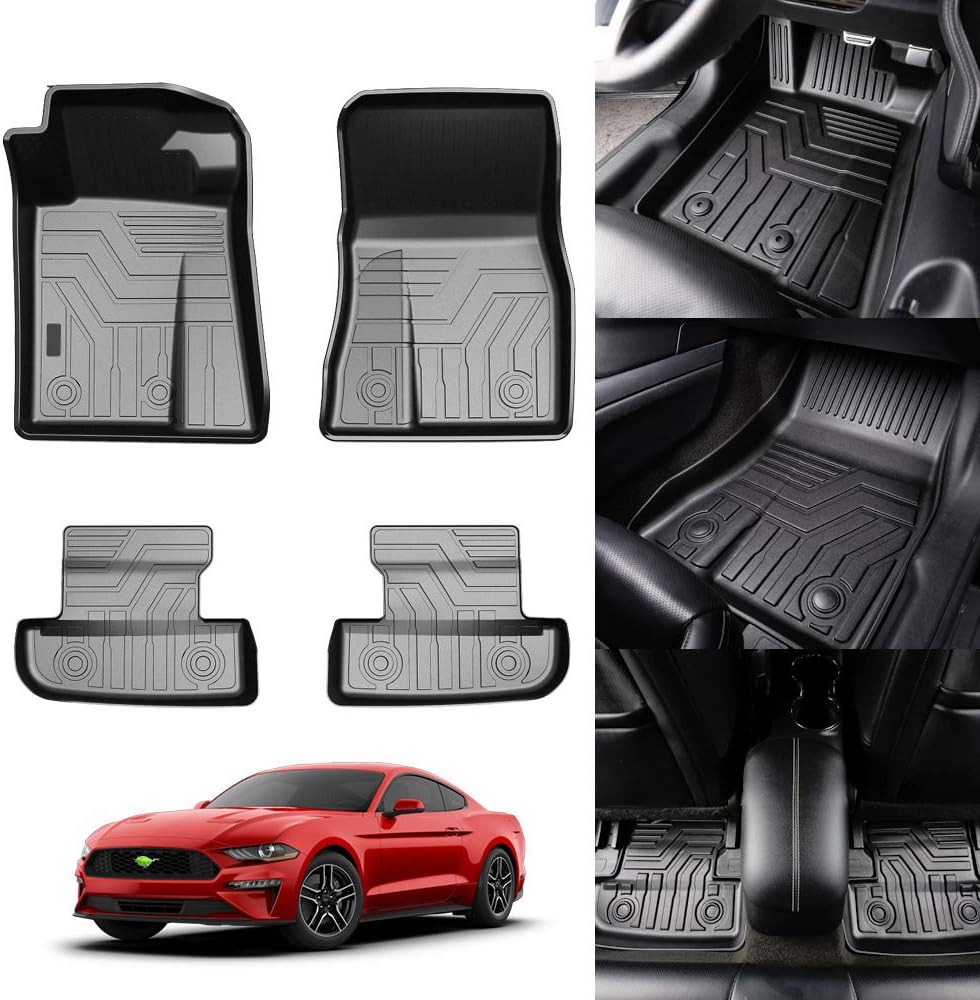 Custom Fit Floor Mats for Ford Escape 2022 2021 2020 No-Hybird (NOT Fit Hybrid Models) Floor Liner All Weather Car Mats 1st & 2nd Row Liners Full Set Black Non-Slip
