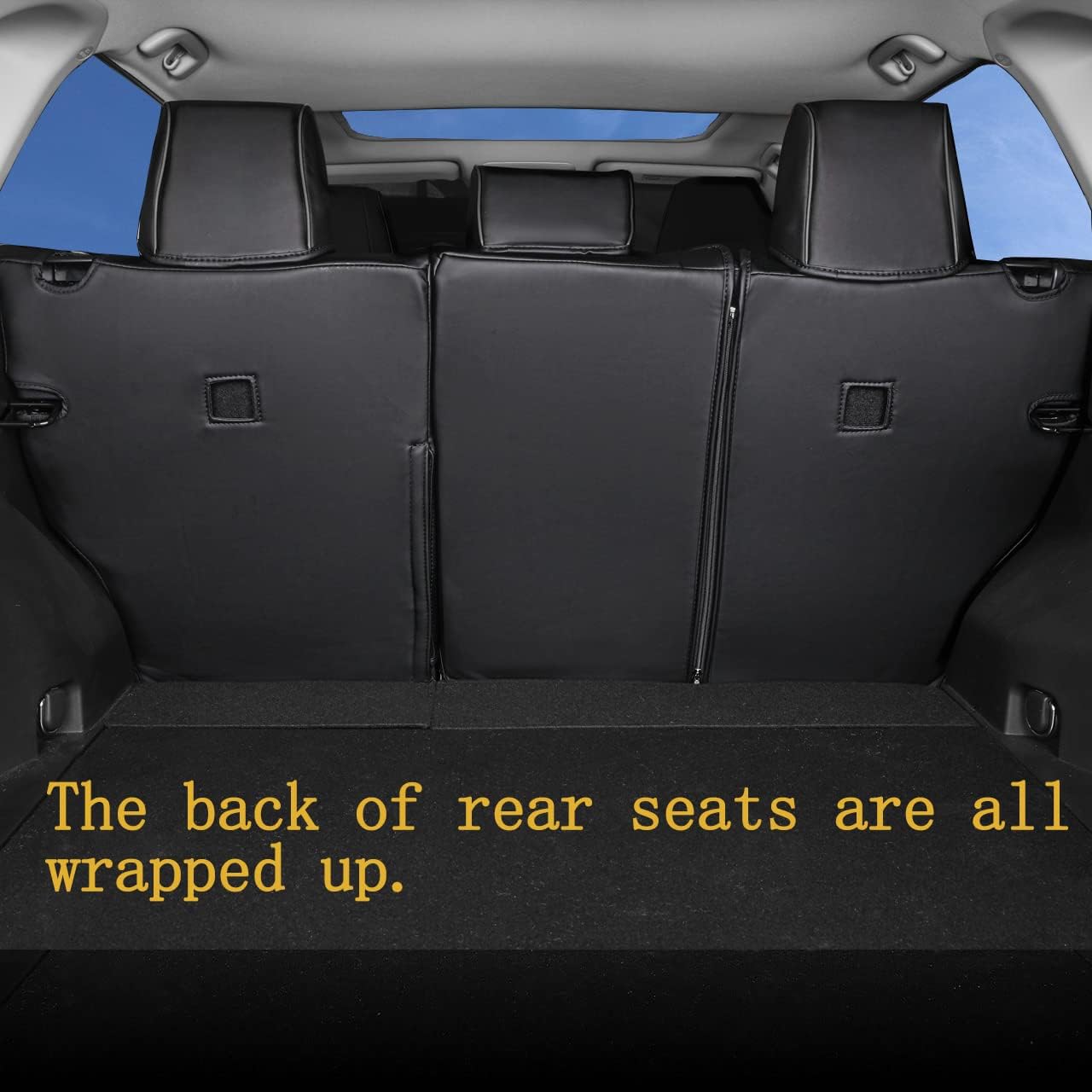 Custom Fit for Toyota RAV4 2013 2014 2015 2016 2017 2018 Car Seat Covers with Waterproof Faux Leather Full Set (Beige, RAV4 2013-2018)