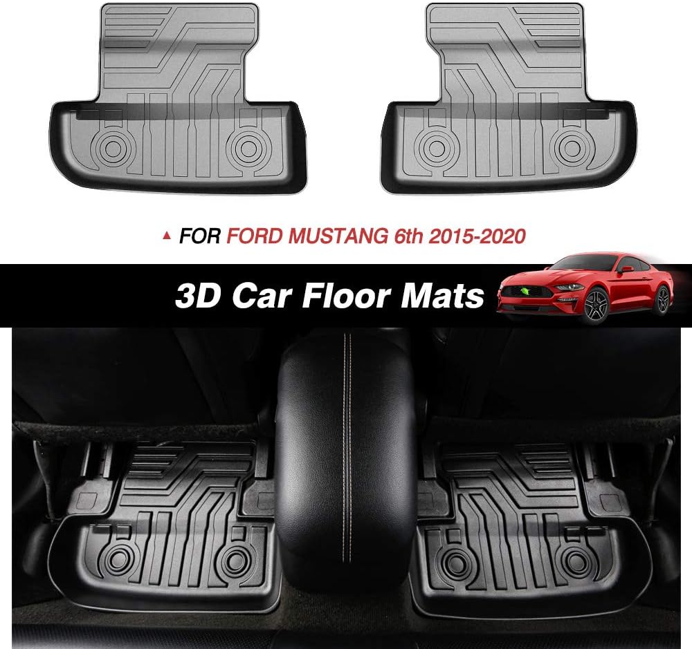 Custom Fit Floor Mats for Ford Escape 2022 2021 2020 No-Hybird (NOT Fit Hybrid Models) Floor Liner All Weather Car Mats 1st & 2nd Row Liners Full Set Black Non-Slip