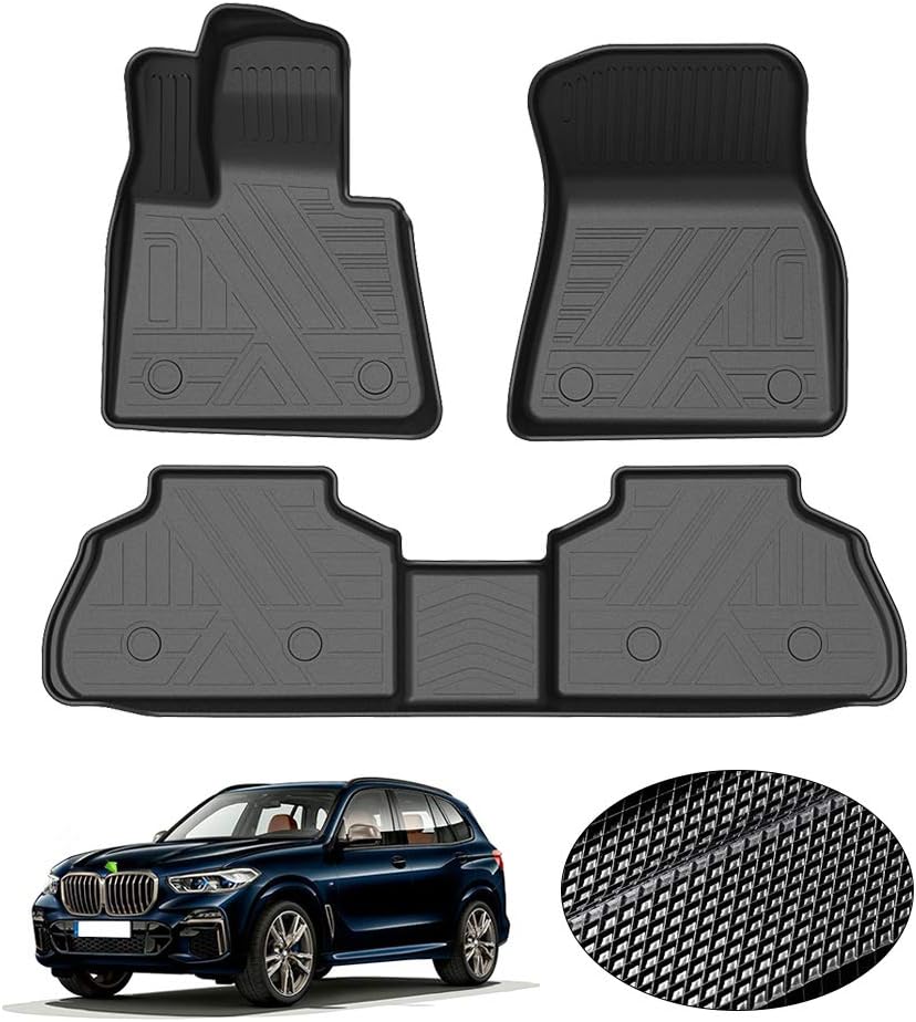 Custom Fit Floor Mats for Ford Escape 2022 2021 2020 No-Hybird (NOT Fit Hybrid Models) Floor Liner All Weather Car Mats 1st & 2nd Row Liners Full Set Black Non-Slip