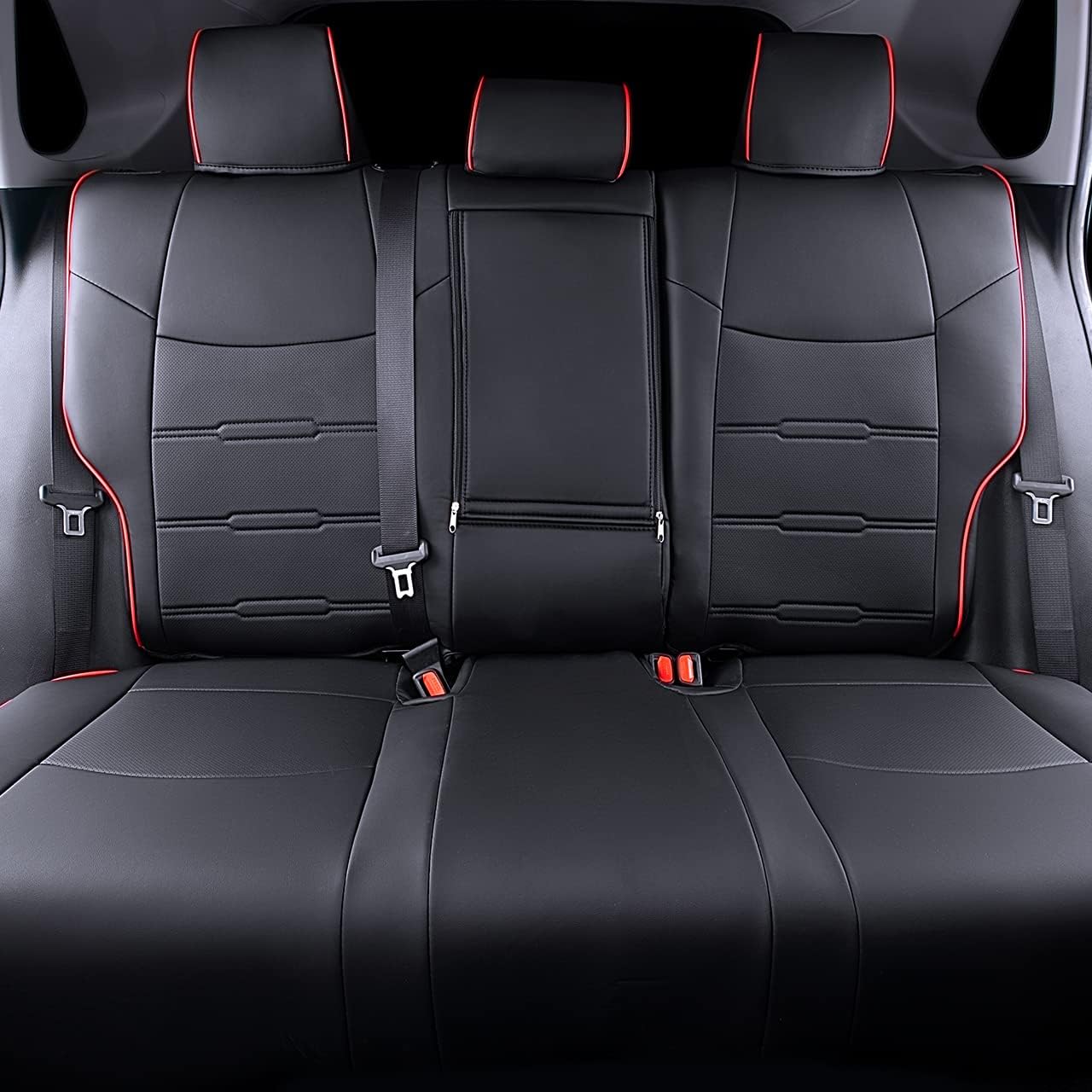 Custom Fit for Toyota RAV4 2013 2014 2015 2016 2017 2018 Car Seat Covers with Waterproof Faux Leather Full Set (Beige, RAV4 2013-2018)