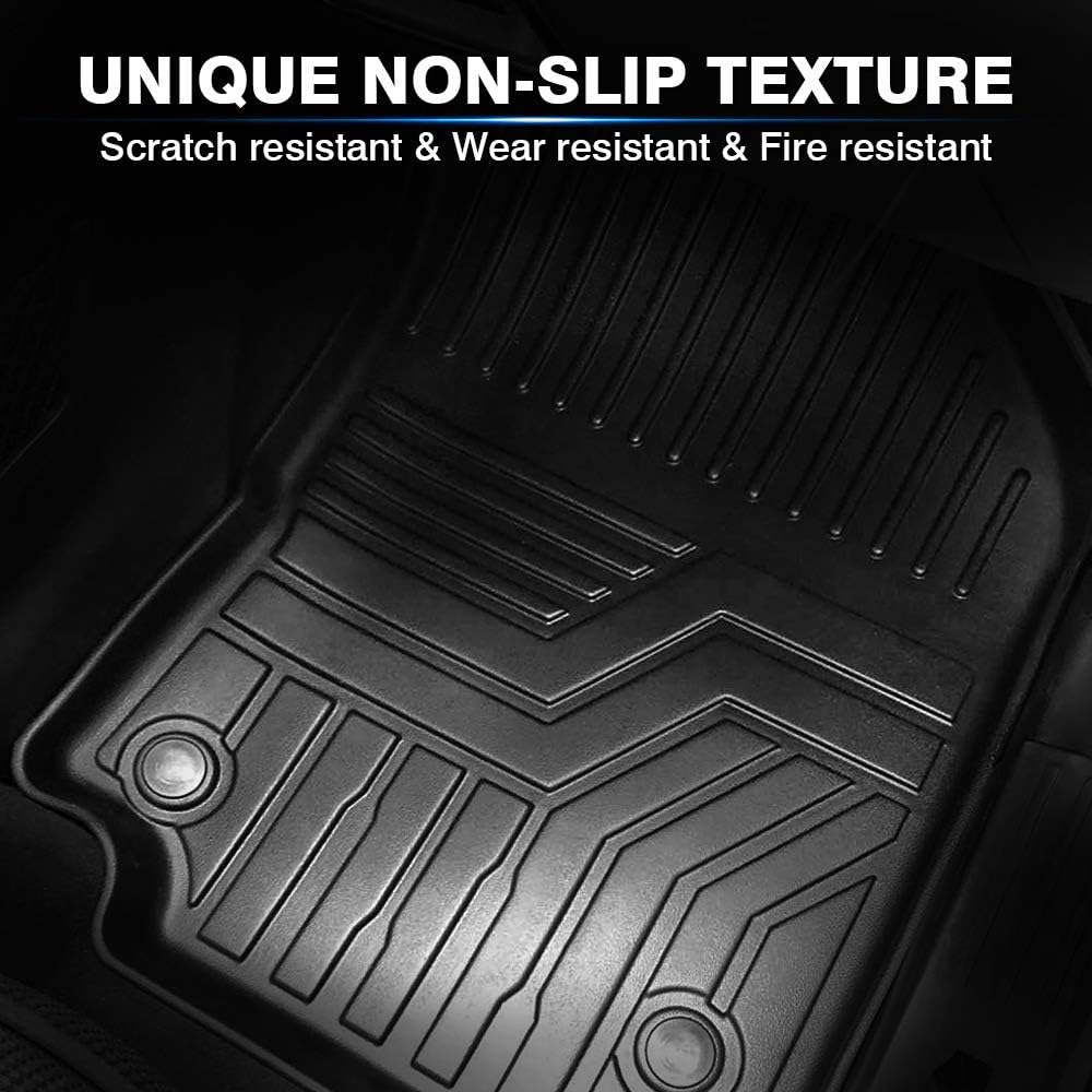 Custom Fit Floor Mats for Ford Escape 2022 2021 2020 No-Hybird (NOT Fit Hybrid Models) Floor Liner All Weather Car Mats 1st & 2nd Row Liners Full Set Black Non-Slip