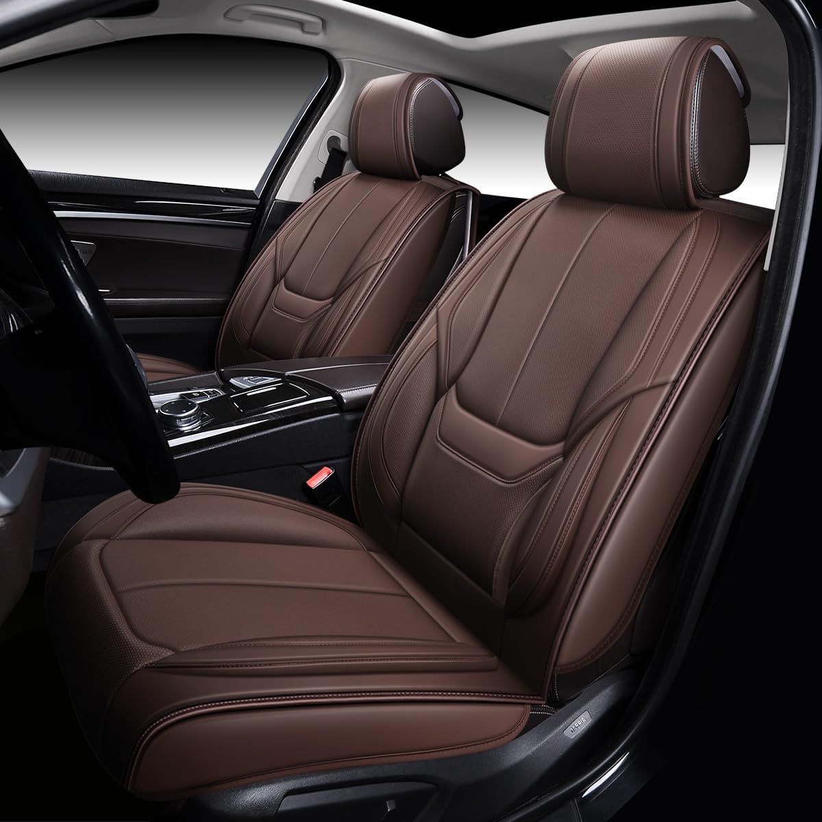 Custom Leather Seat Covers Compatible with Hyundai Santa Fe 2013-2023 (Full Set)