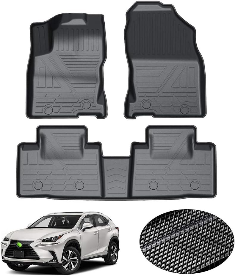 Custom Fit Floor Mats for Ford Escape 2022 2021 2020 No-Hybird (NOT Fit Hybrid Models) Floor Liner All Weather Car Mats 1st & 2nd Row Liners Full Set Black Non-Slip
