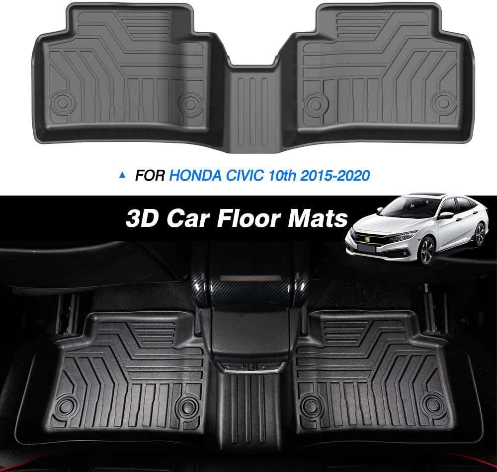 Custom Fit Floor Mats for Ford Escape 2022 2021 2020 No-Hybird (NOT Fit Hybrid Models) Floor Liner All Weather Car Mats 1st & 2nd Row Liners Full Set Black Non-Slip