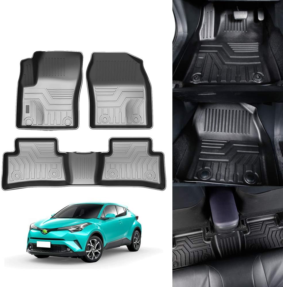 Custom Fit Floor Mats for Ford Escape 2022 2021 2020 No-Hybird (NOT Fit Hybrid Models) Floor Liner All Weather Car Mats 1st & 2nd Row Liners Full Set Black Non-Slip