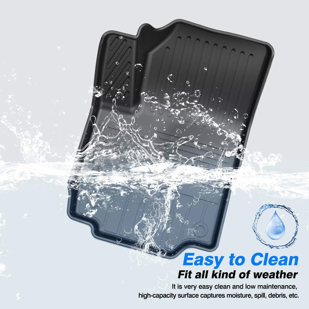 Custom Fit Floor Mats for Ford Escape 2022 2021 2020 No-Hybird (NOT Fit Hybrid Models) Floor Liner All Weather Car Mats 1st & 2nd Row Liners Full Set Black Non-Slip