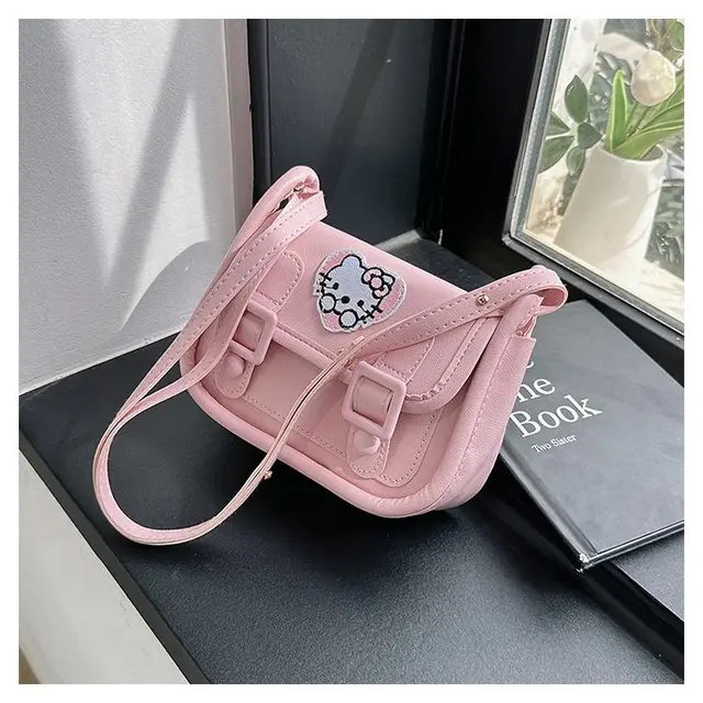 Kawaii Sanrio Kuromi All-match Armpit Bag Net Red Same Style Bag Cambridge Bag Shoulder Bag Japanese and Korean Gifts