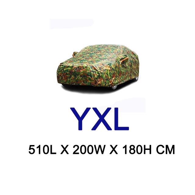 Kayme Waterproof Camouflage Car Covers Outdoor Sun Protection Cover For Car Reflector Dust Rain Snow Protective