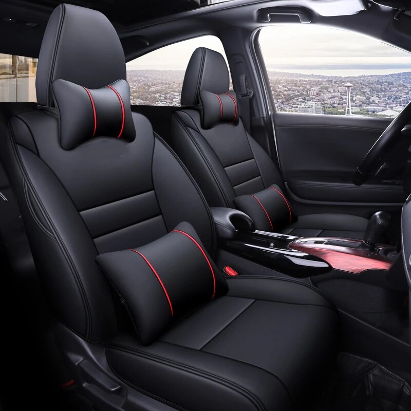 Car Special Luxury Leather Seat Cover For Honda HRV 2015 2016 2017 2018 2019 Waterproof Protection Covers Seat Cushion