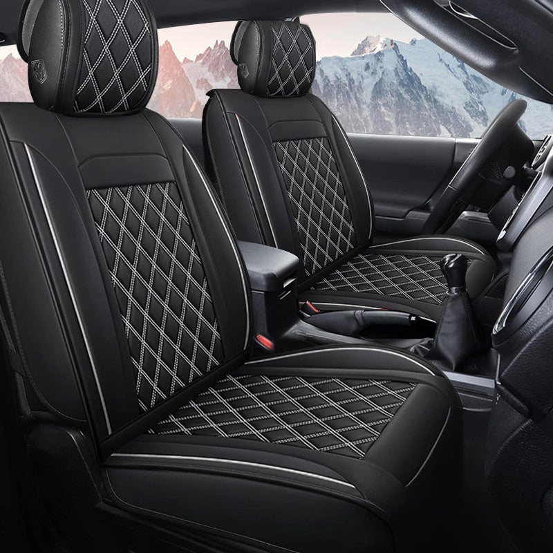 Seat Covers Full Set Durable Waterproof Leather for  Pickup Truck Fit for Toyota Tacoma 2005 to 2023