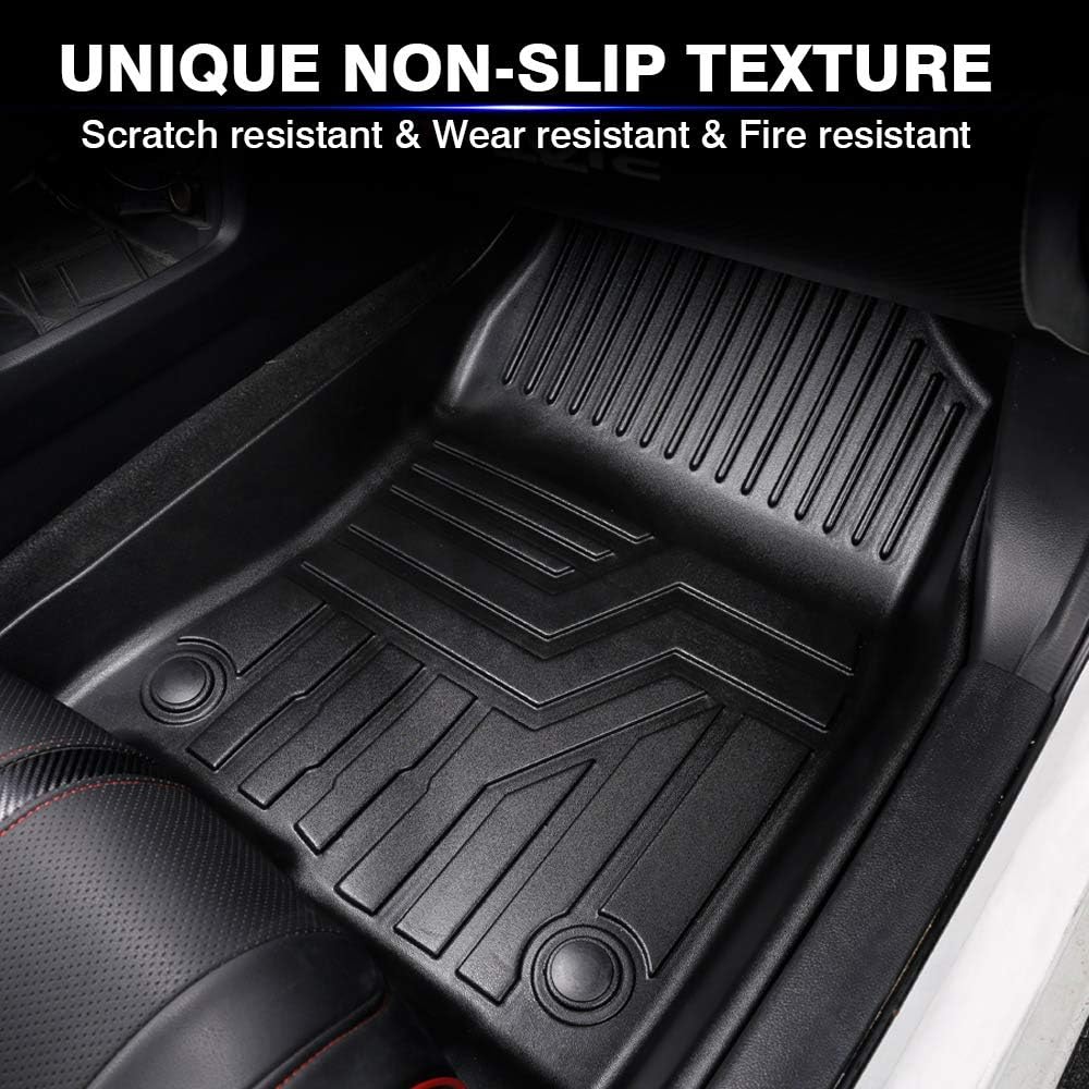 Custom Fit Floor Mats for Ford Escape 2022 2021 2020 No-Hybird (NOT Fit Hybrid Models) Floor Liner All Weather Car Mats 1st & 2nd Row Liners Full Set Black Non-Slip