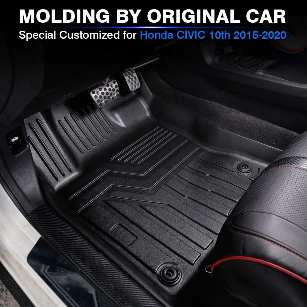 Custom Fit Floor Mats for Ford Escape 2022 2021 2020 No-Hybird (NOT Fit Hybrid Models) Floor Liner All Weather Car Mats 1st & 2nd Row Liners Full Set Black Non-Slip
