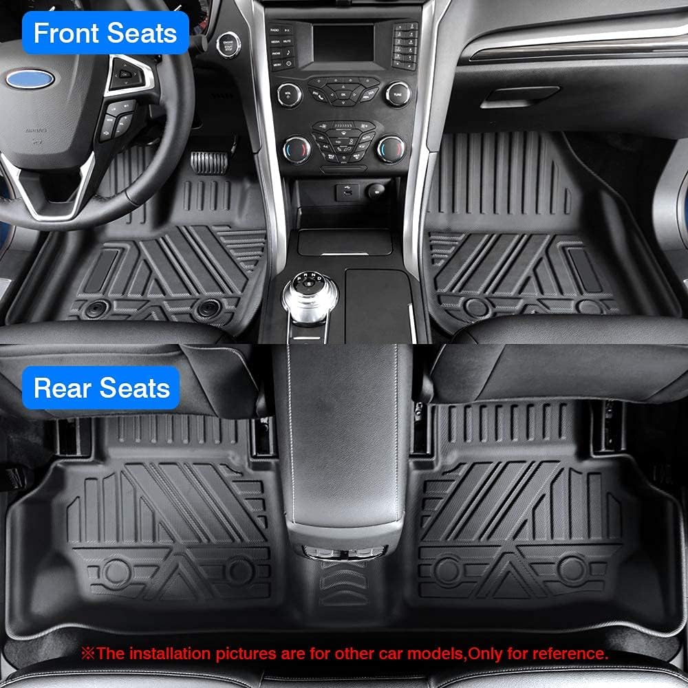 Custom Fit Floor Mats for Ford Escape 2022 2021 2020 No-Hybird (NOT Fit Hybrid Models) Floor Liner All Weather Car Mats 1st & 2nd Row Liners Full Set Black Non-Slip