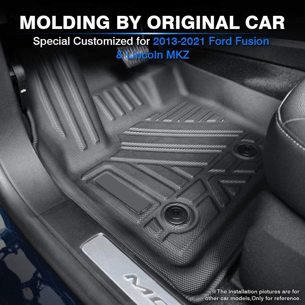 Custom Fit Floor Mats for Ford Escape 2022 2021 2020 No-Hybird (NOT Fit Hybrid Models) Floor Liner All Weather Car Mats 1st & 2nd Row Liners Full Set Black Non-Slip