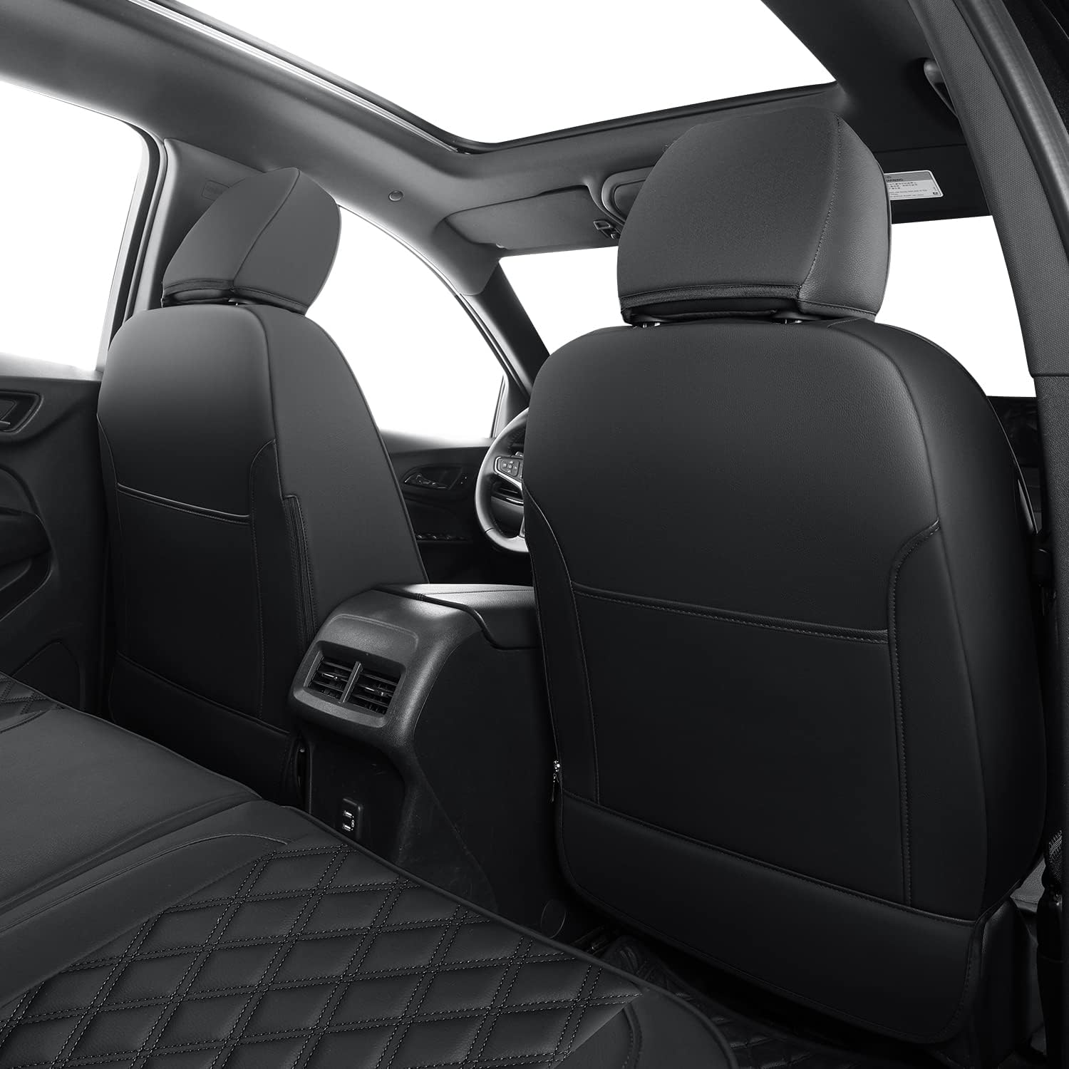 Chevy Equinox Faux Leather Seat Covers Custom fit for 2018-2023 Chevrolet Equinox LT LS LT Fleet Premier RS LS Fleet L 4dr SUV