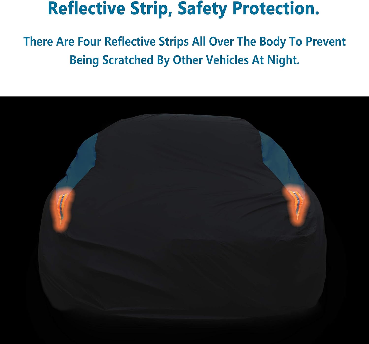 MORNYRAY Waterproof Car Cover All Weather Snowproof UV Protection Windproof Outdoor Full car Cover, Universal Fit for Sedan (Fit Sedan Length 194-206 inch, Blue)