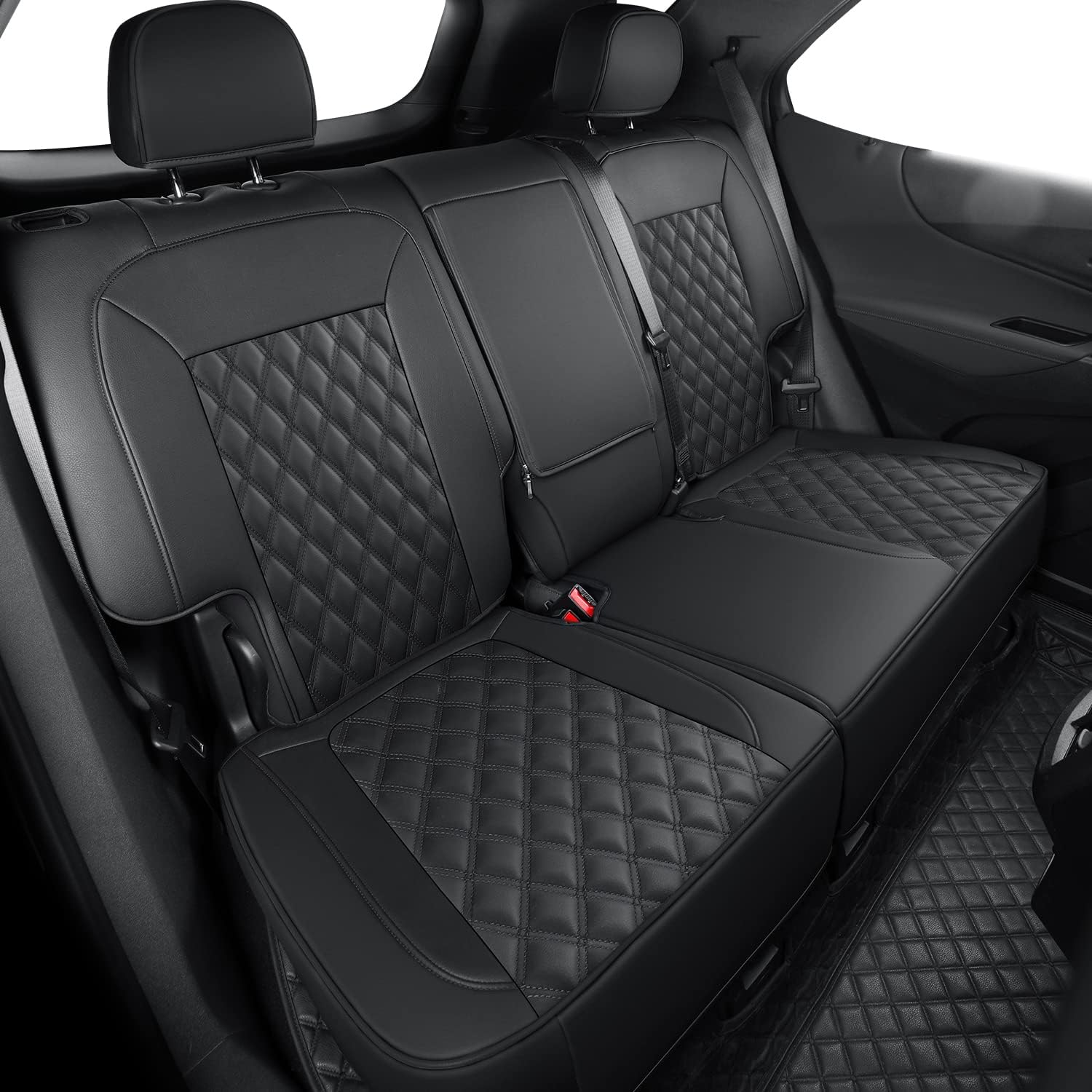 Chevy Equinox Faux Leather Seat Covers Custom fit for 2018-2023 Chevrolet Equinox LT LS LT Fleet Premier RS LS Fleet L 4dr SUV