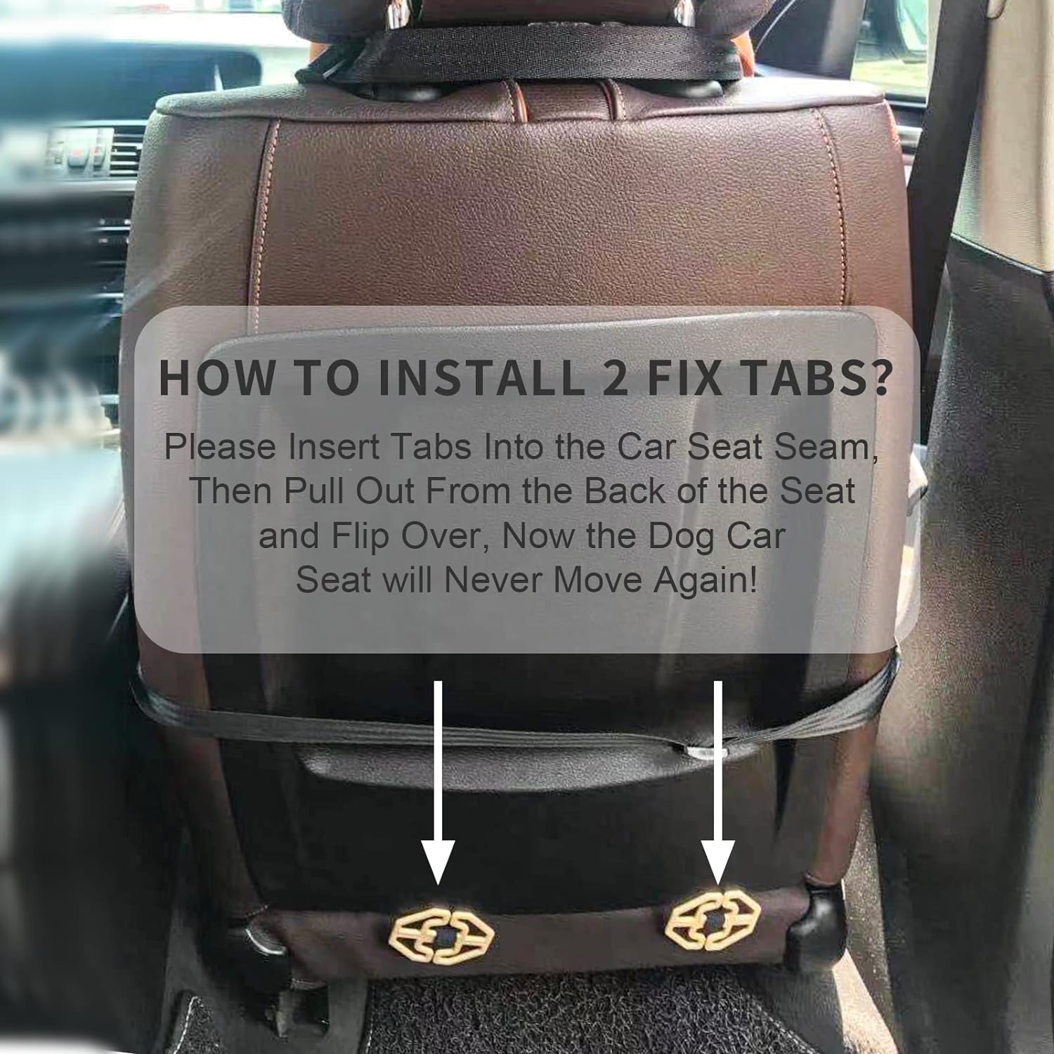 GENORTH Dog Car Seats for Medium Dogs 20lbs,Upgrade Dog Booster Seat Folding Puppy Car Seat for Small to Medium Pet