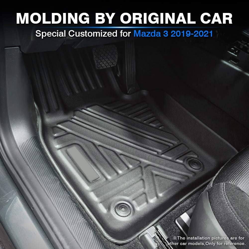 Custom Fit Floor Mats for Ford Escape 2022 2021 2020 No-Hybird (NOT Fit Hybrid Models) Floor Liner All Weather Car Mats 1st & 2nd Row Liners Full Set Black Non-Slip