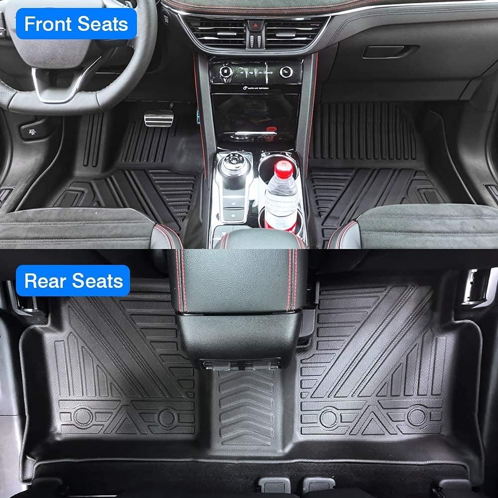 Custom Fit Floor Mats for Ford Escape 2022 2021 2020 No-Hybird (NOT Fit Hybrid Models) Floor Liner All Weather Car Mats 1st & 2nd Row Liners Full Set Black Non-Slip