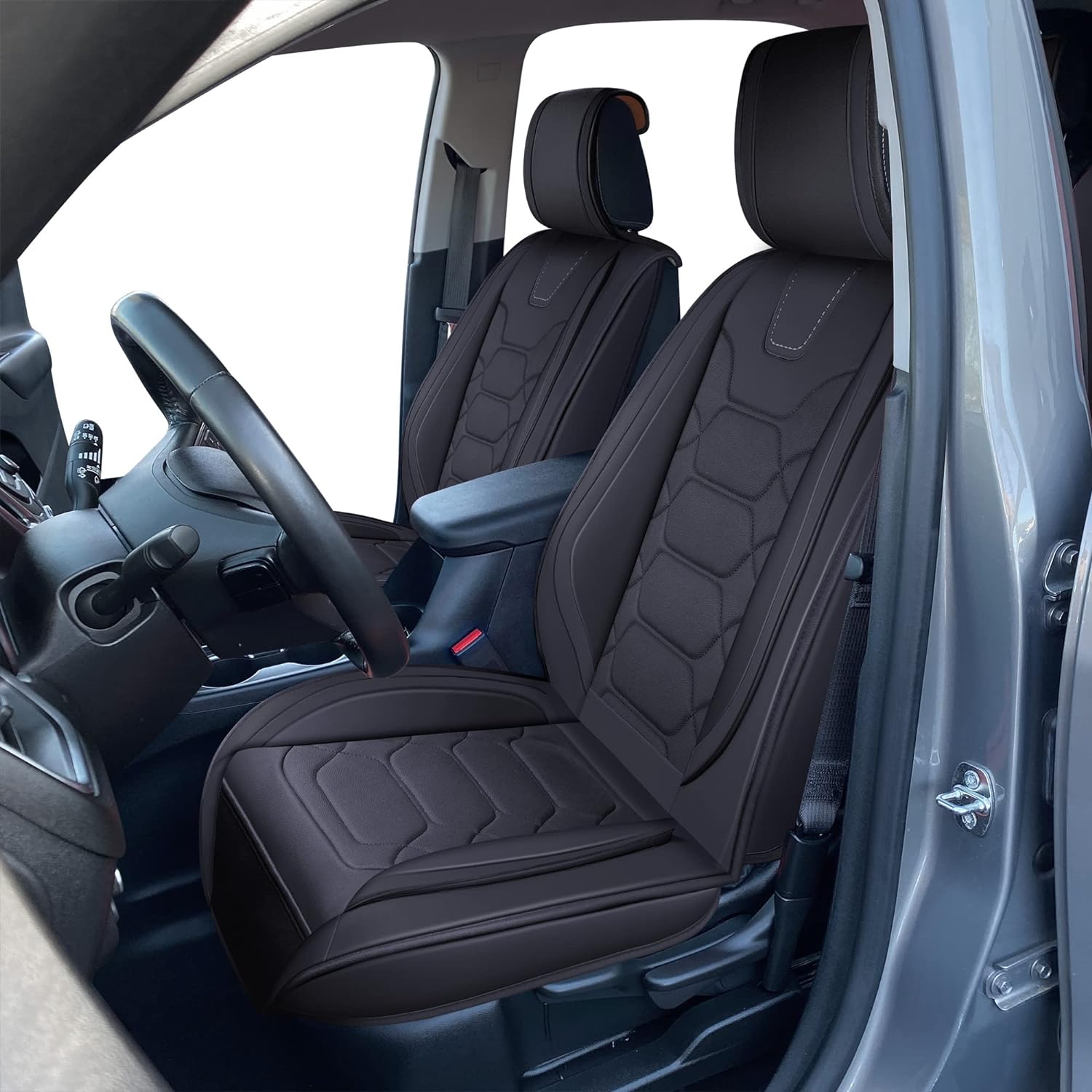 Custom Leather Seat Covers Compatible with Hyundai Santa Fe 2013-2023 (Full Set)