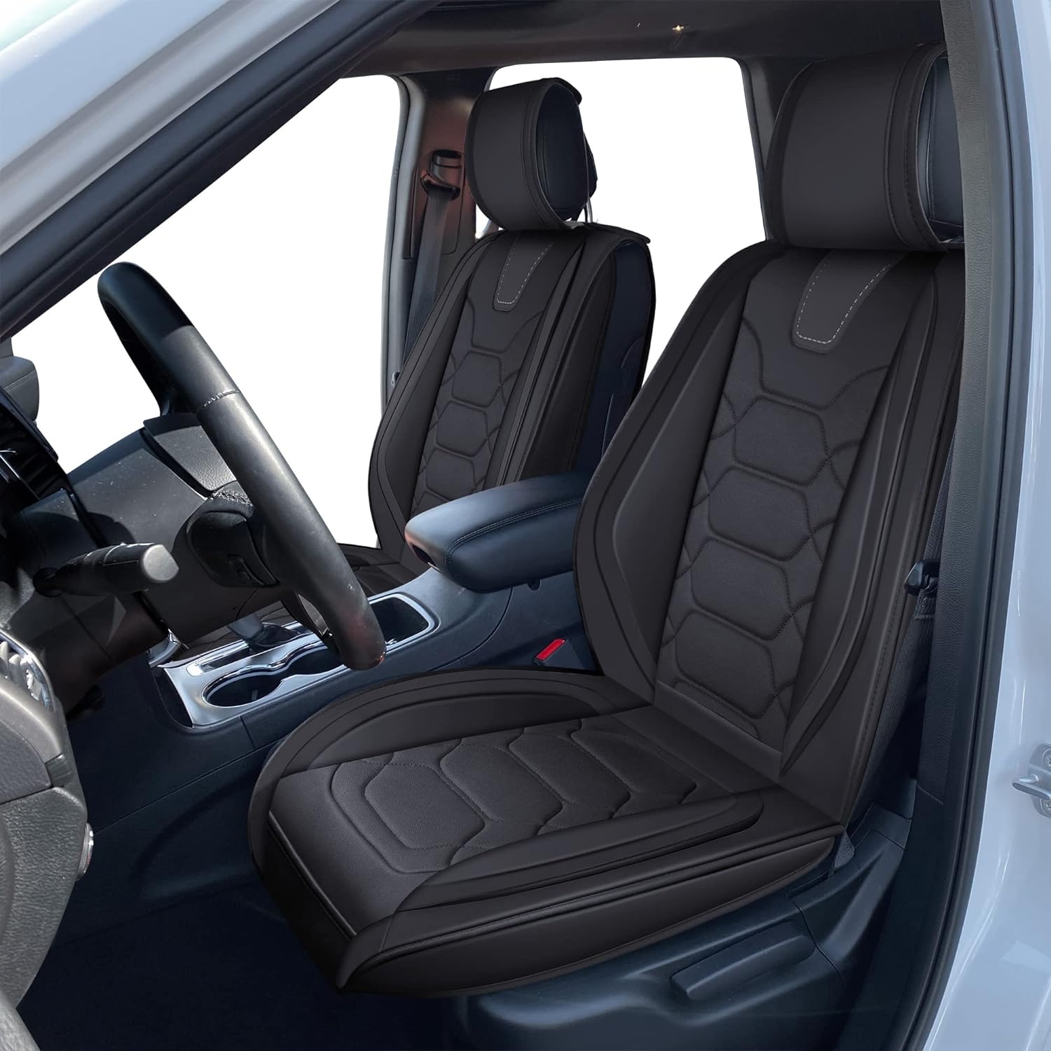 Custom Leather Seat Covers Compatible with Hyundai Santa Fe 2013-2023 (Full Set)