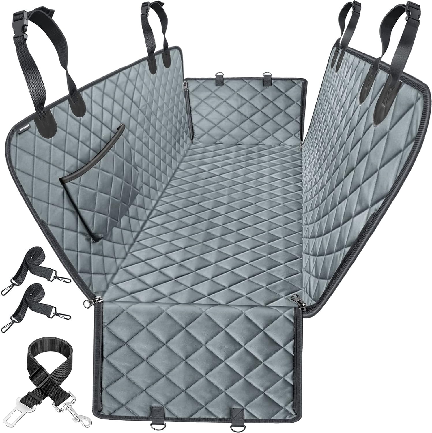 Dog Car Seat Cover for Pets 100% Waterproof Seat Cover Hammock 600D Heavy Duty Scratch Proof Nonslip Durable Soft Back Seat Covers for Cars Trucks and SUVs