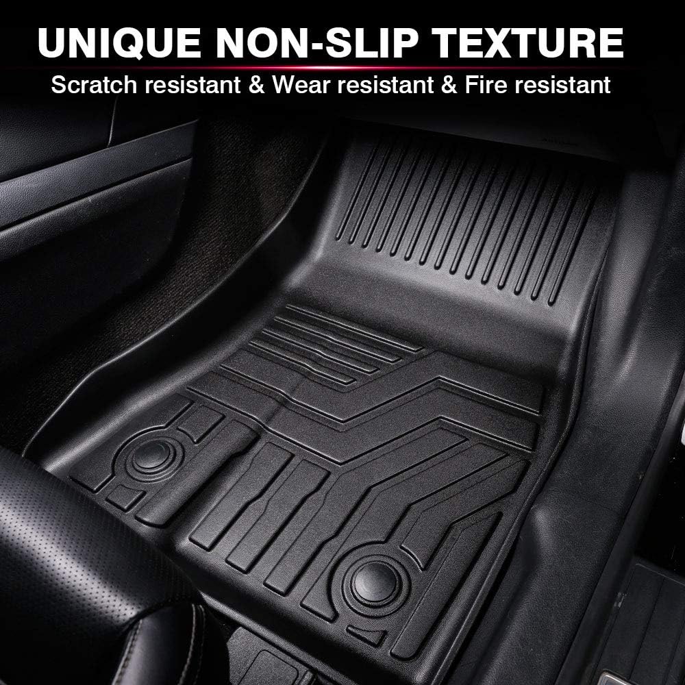 Custom Fit Floor Mats for Ford Escape 2022 2021 2020 No-Hybird (NOT Fit Hybrid Models) Floor Liner All Weather Car Mats 1st & 2nd Row Liners Full Set Black Non-Slip