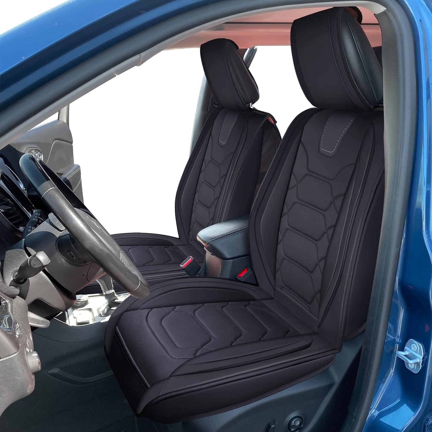 Custom Leather Seat Covers Compatible with Hyundai Santa Fe 2013-2023 (Full Set)