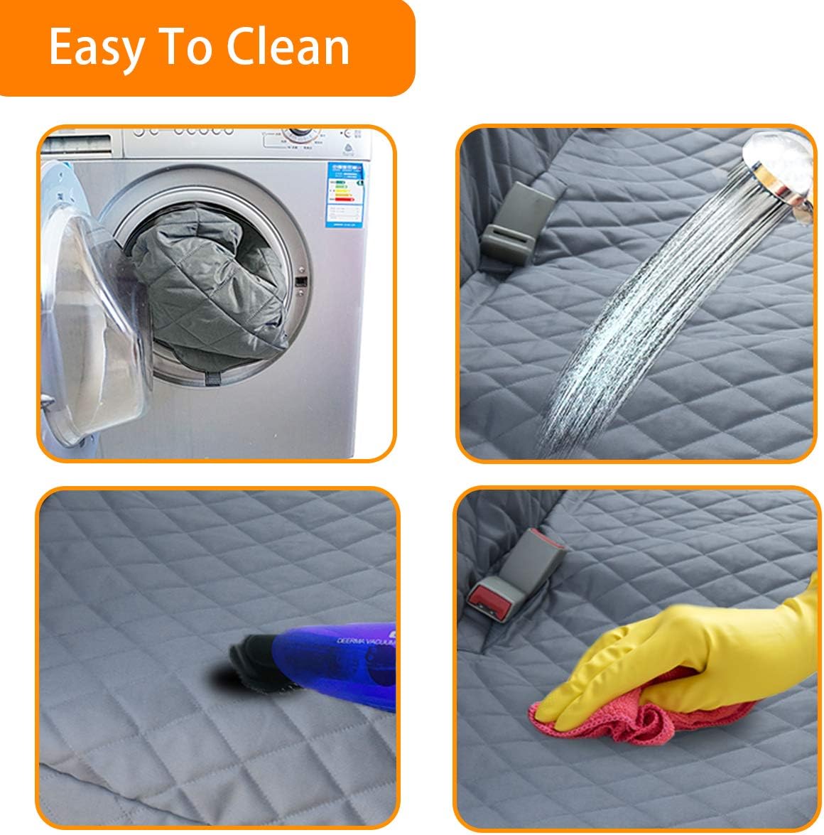 Honest Dog Car Seat Covers with Mesh Window, Side Flap for Cars, Trucks, and Suv's - Waterproof & Nonslip Pet Seat Cover for Backseat(Black, 57”W x 47”L)