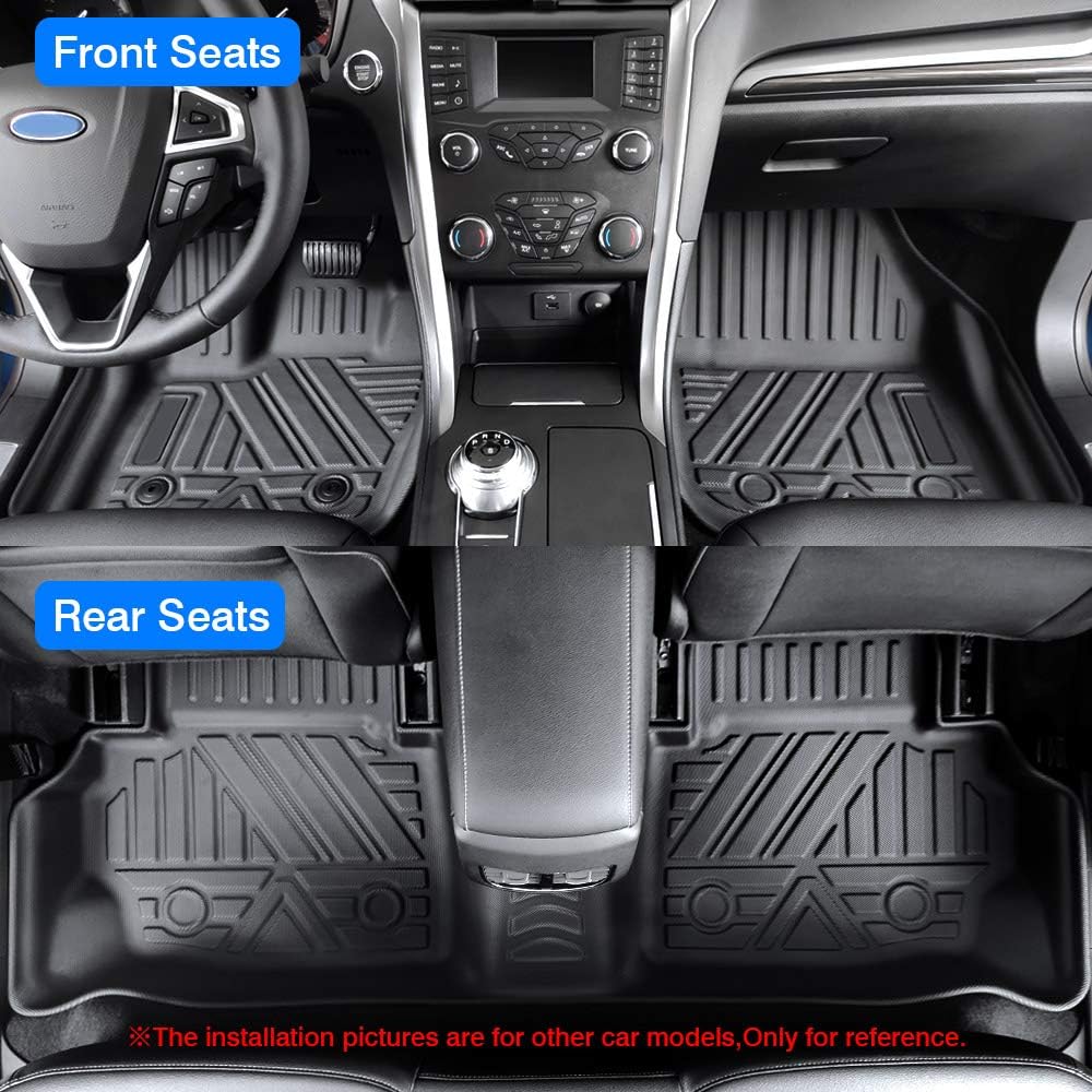 Custom Fit Floor Mats for Ford Escape 2022 2021 2020 No-Hybird (NOT Fit Hybrid Models) Floor Liner All Weather Car Mats 1st & 2nd Row Liners Full Set Black Non-Slip