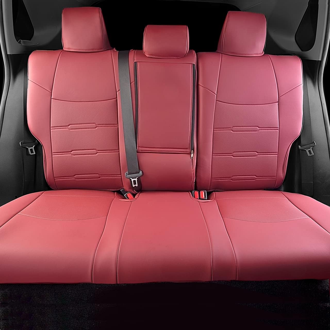 Custom Fit for Toyota RAV4 2013 2014 2015 2016 2017 2018 Car Seat Covers with Waterproof Faux Leather Full Set (Beige, RAV4 2013-2018)