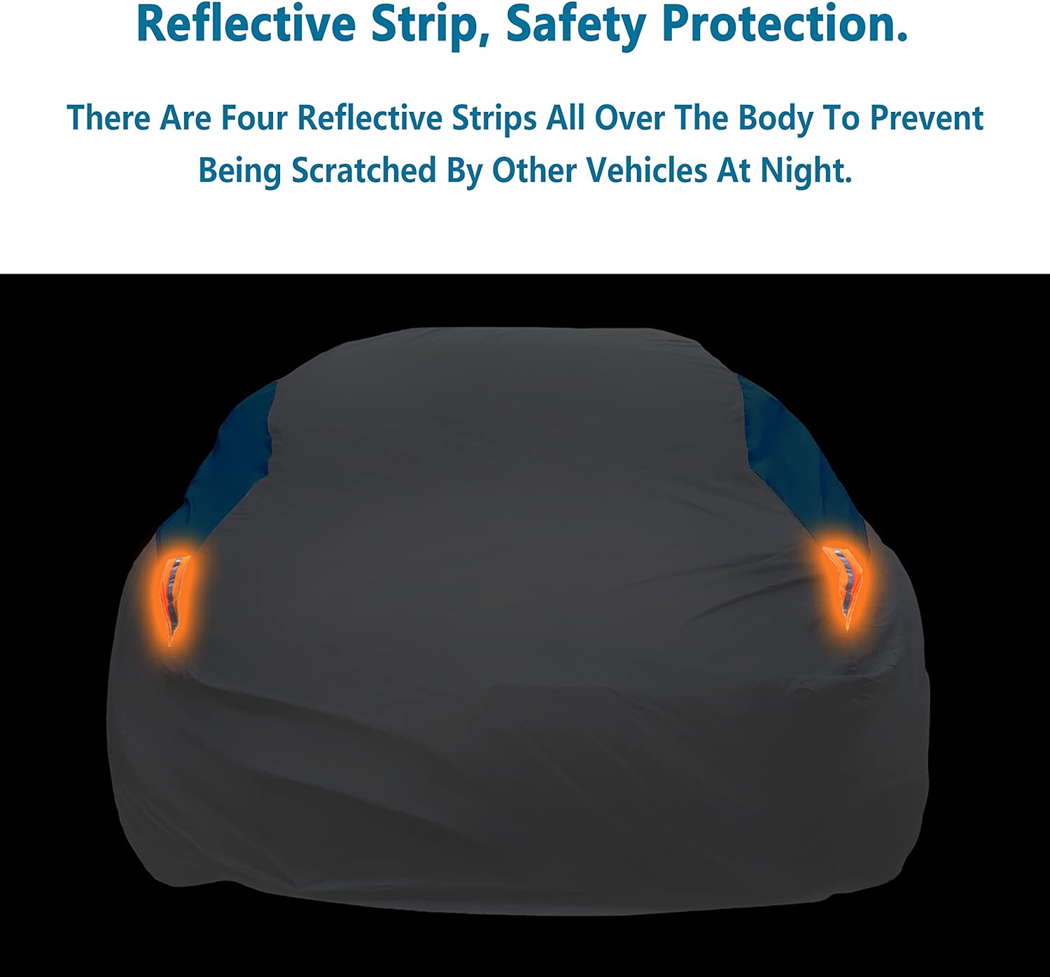 MORNYRAY Waterproof Car Cover All Weather Snowproof UV Protection Windproof Outdoor Full car Cover, Universal Fit for Sedan (Fit Sedan Length 194-206 inch, Blue)