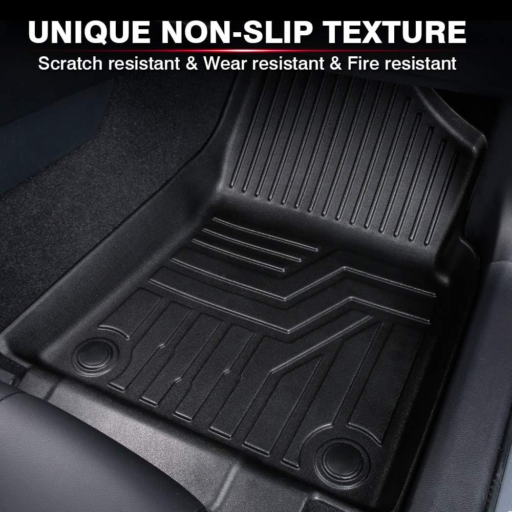 Custom Fit Floor Mats for Ford Escape 2022 2021 2020 No-Hybird (NOT Fit Hybrid Models) Floor Liner All Weather Car Mats 1st & 2nd Row Liners Full Set Black Non-Slip