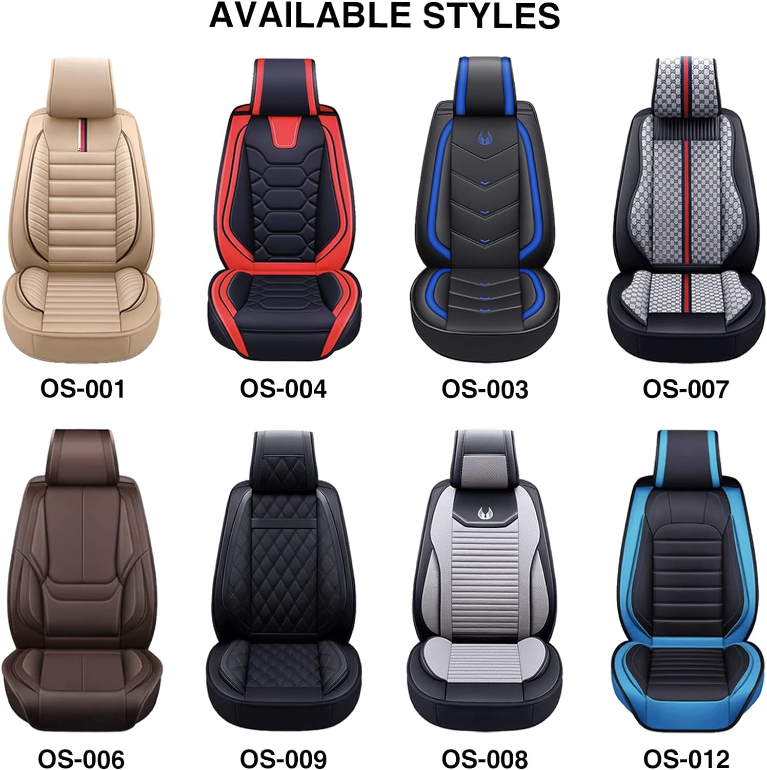 Custom Leather Seat Covers Compatible with Hyundai Santa Fe 2013-2023 (Full Set)