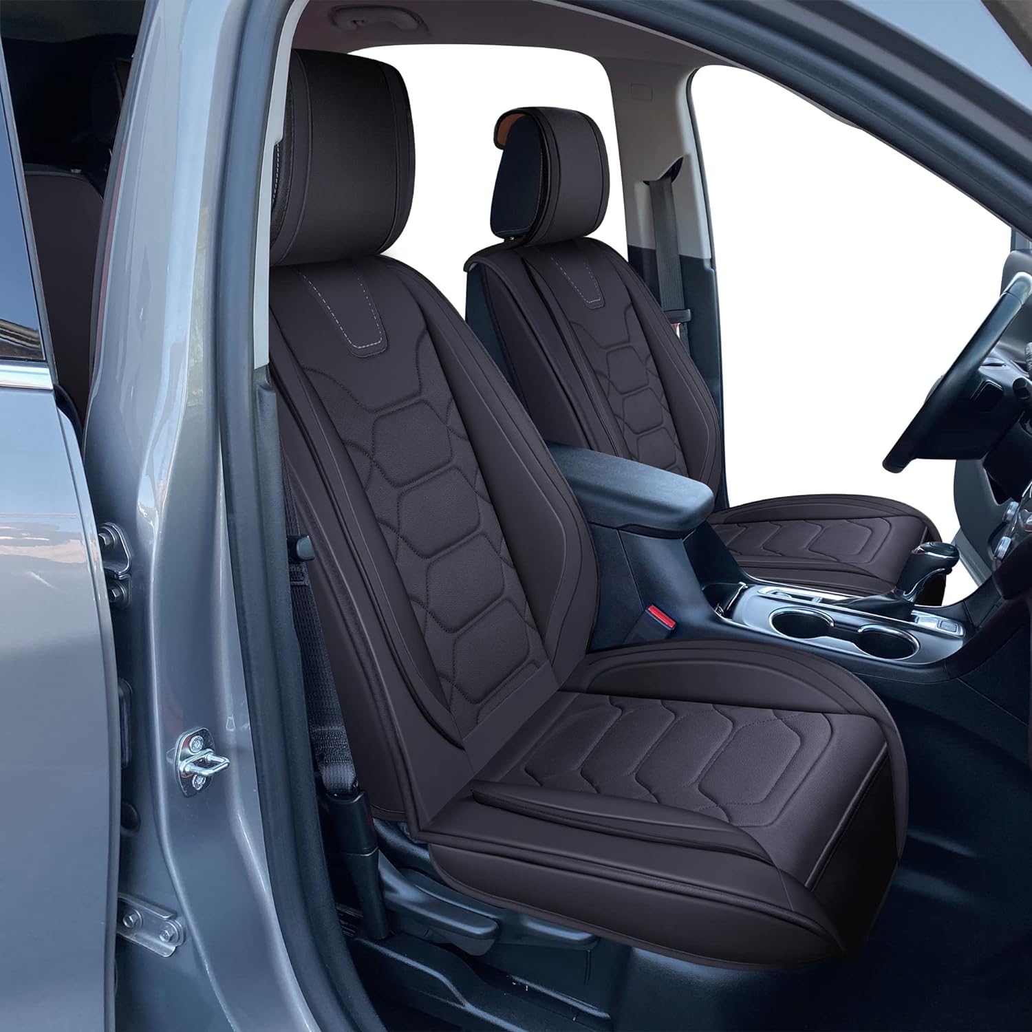 Custom Leather Seat Covers Compatible with Hyundai Santa Fe 2013-2023 (Full Set)