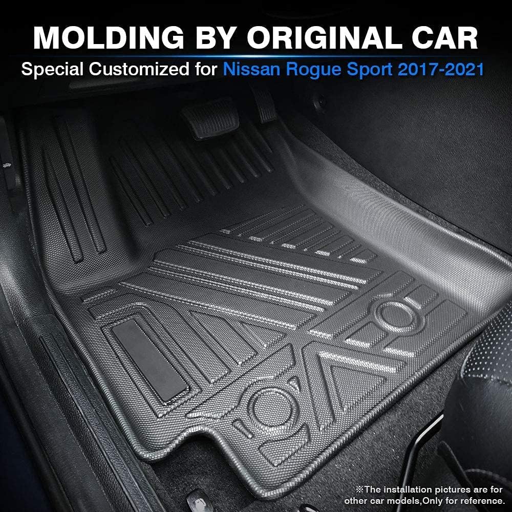 Custom Fit Floor Mats for Ford Escape 2022 2021 2020 No-Hybird (NOT Fit Hybrid Models) Floor Liner All Weather Car Mats 1st & 2nd Row Liners Full Set Black Non-Slip