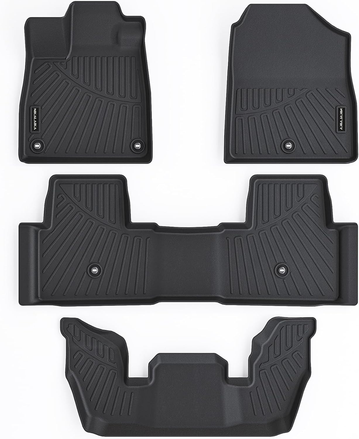 Floor Mats for 2023 2024 Honda Pilot All Weather Protection TPE Rubber Floor Liners for 2023 2024 Honda Pilot Accessories, Odorless Anti-Slip, 1st, 2nd & 3rd Row, Black