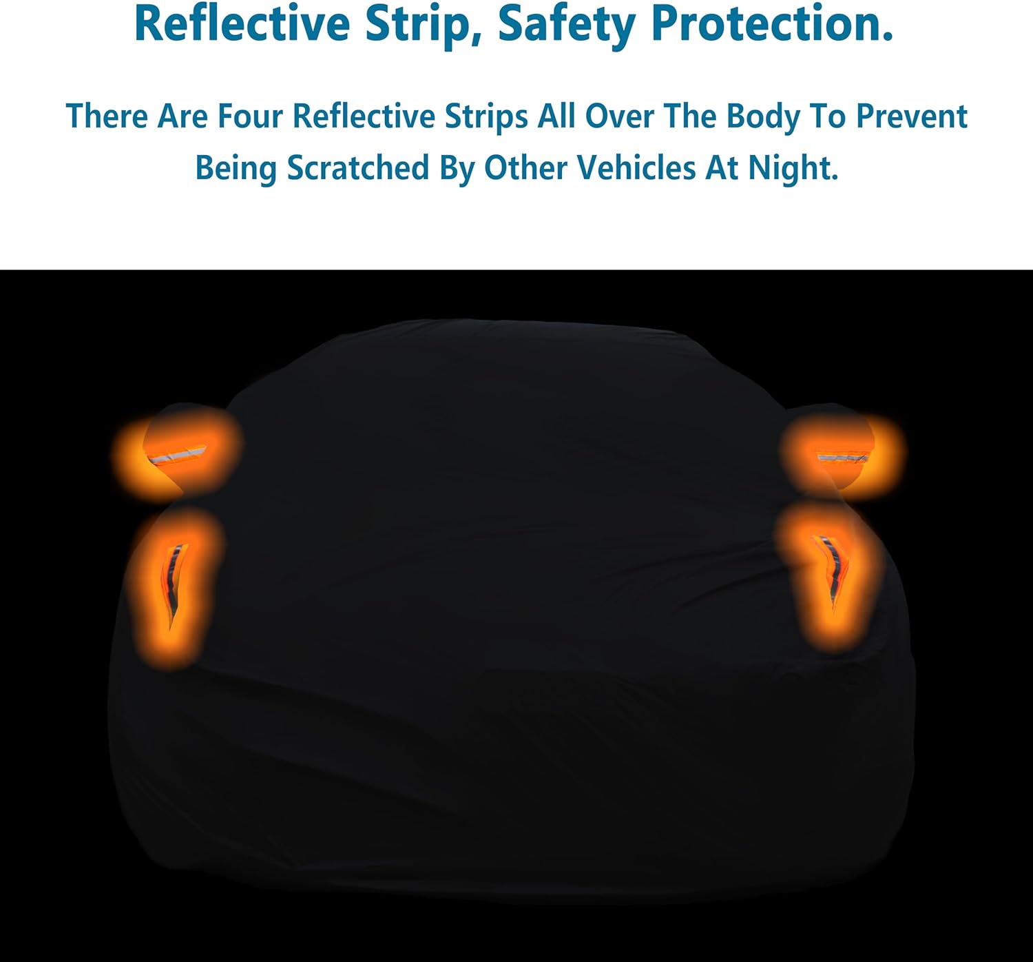 MORNYRAY Waterproof Car Cover All Weather Snowproof UV Protection Windproof Outdoor Full car Cover, Universal Fit for Sedan (Fit Sedan Length 194-206 inch, Blue)