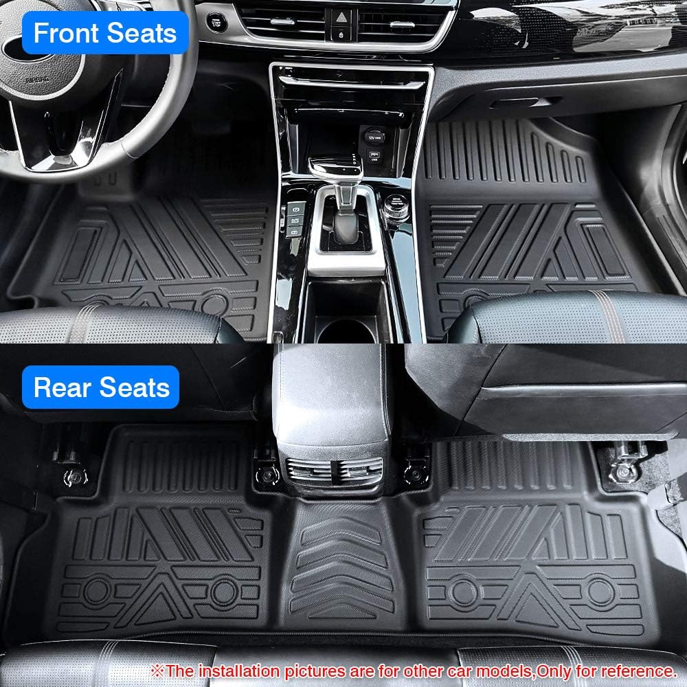 Custom Fit Floor Mats for Ford Escape 2022 2021 2020 No-Hybird (NOT Fit Hybrid Models) Floor Liner All Weather Car Mats 1st & 2nd Row Liners Full Set Black Non-Slip