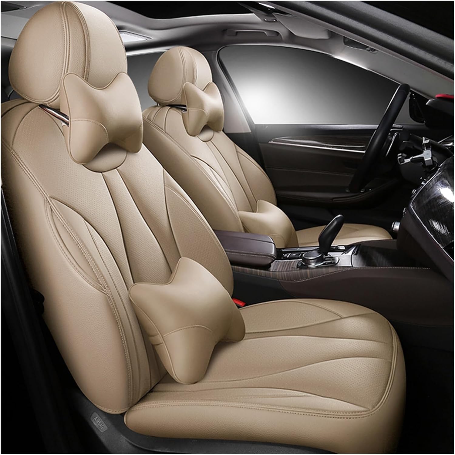 seat Custom Cowhide Car Seat Cover Compatible with Kia NIRO Borrego Carens Sorento Sportage Cadenza Opirus Shuma Auto Products Car Accessories (Color : Pink LUX)