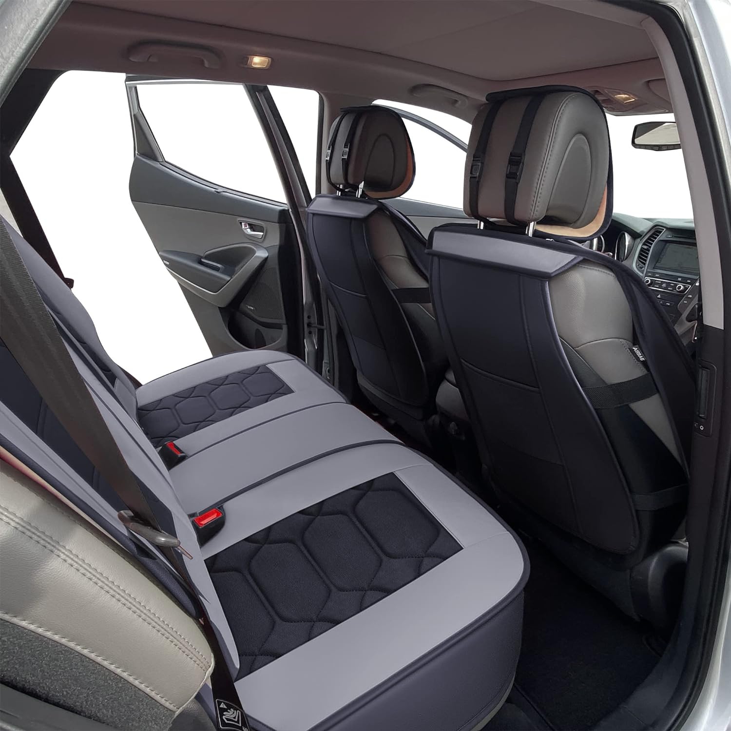 Custom Leather Seat Covers Compatible with Hyundai Santa Fe 2013-2023 (Full Set)