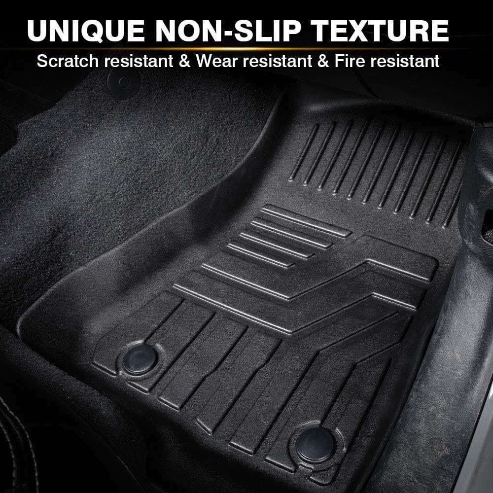 Custom Fit Floor Mats for Ford Escape 2022 2021 2020 No-Hybird (NOT Fit Hybrid Models) Floor Liner All Weather Car Mats 1st & 2nd Row Liners Full Set Black Non-Slip