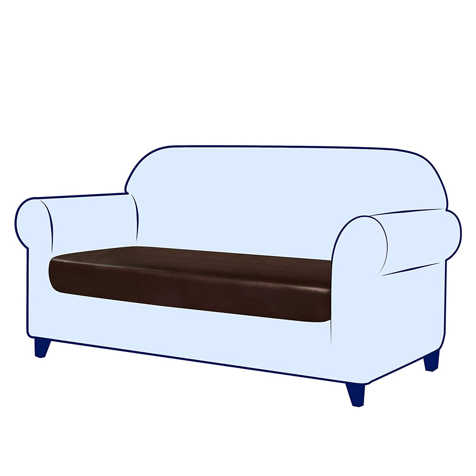 Thibault PU Leather Stretch Sofa Cushion Cover