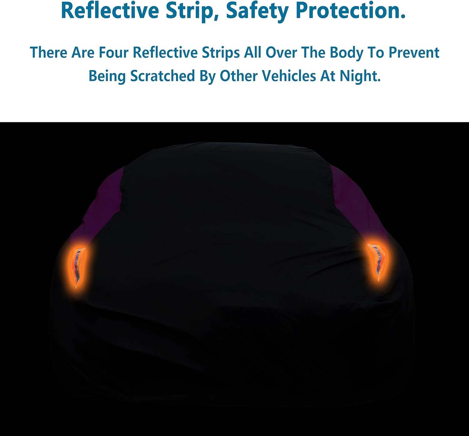 MORNYRAY Waterproof Car Cover All Weather Snowproof UV Protection Windproof Outdoor Full car Cover, Universal Fit for Sedan (Fit Sedan Length 194-206 inch, Blue)