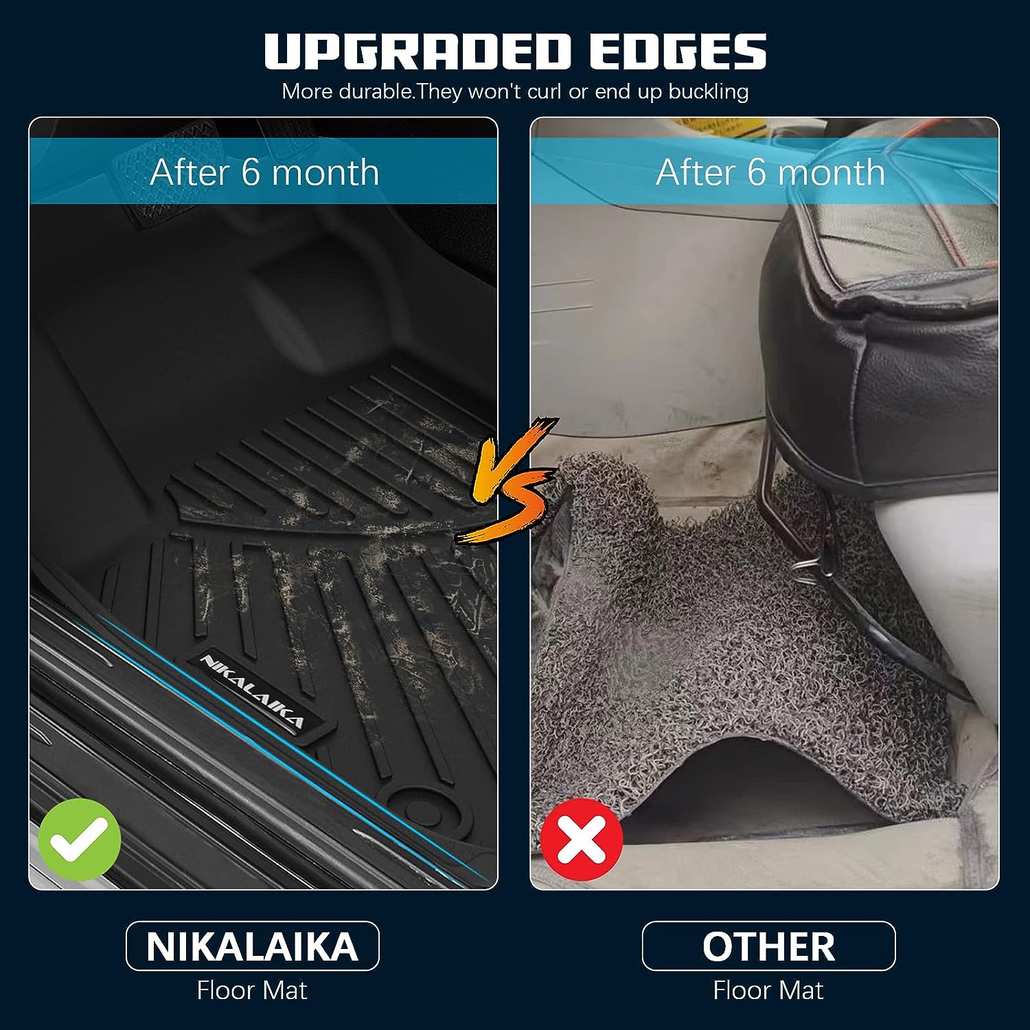 Floor Mats for 2023 2024 Honda Pilot All Weather Protection TPE Rubber Floor Liners for 2023 2024 Honda Pilot Accessories, Odorless Anti-Slip, 1st, 2nd & 3rd Row, Black