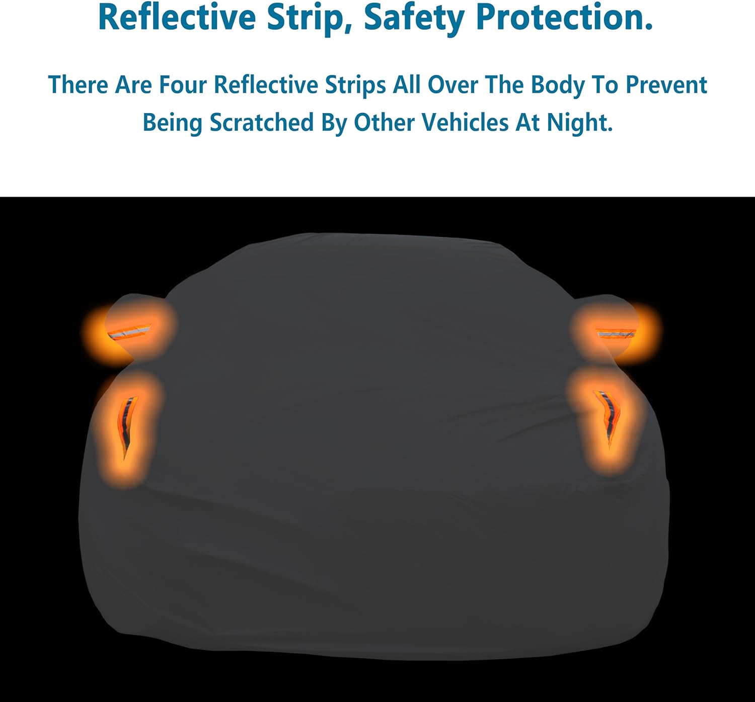 MORNYRAY Waterproof Car Cover All Weather Snowproof UV Protection Windproof Outdoor Full car Cover, Universal Fit for Sedan (Fit Sedan Length 194-206 inch, Blue)