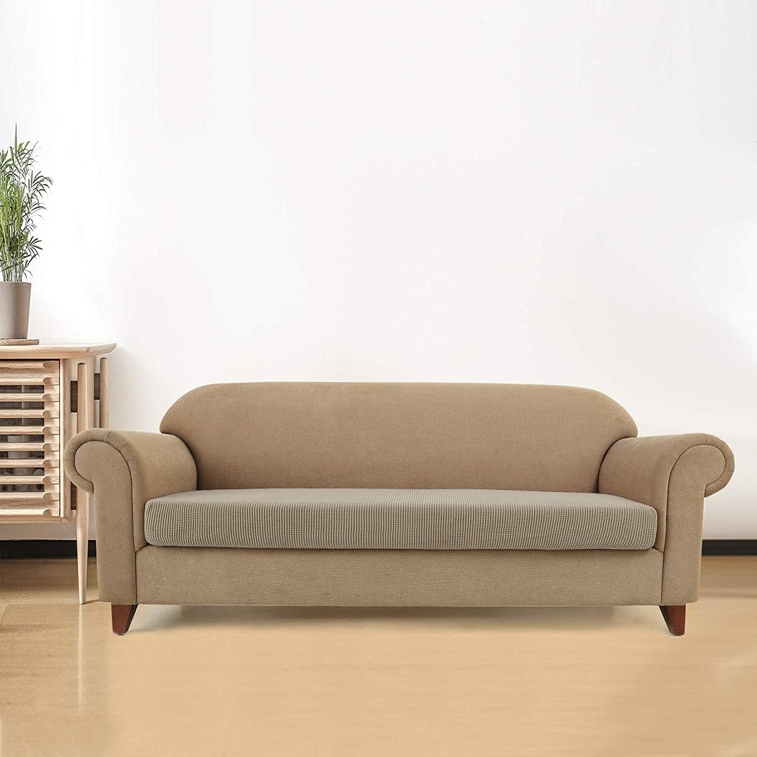 Ivor Plaid Stretch Sofa Cushion Cover